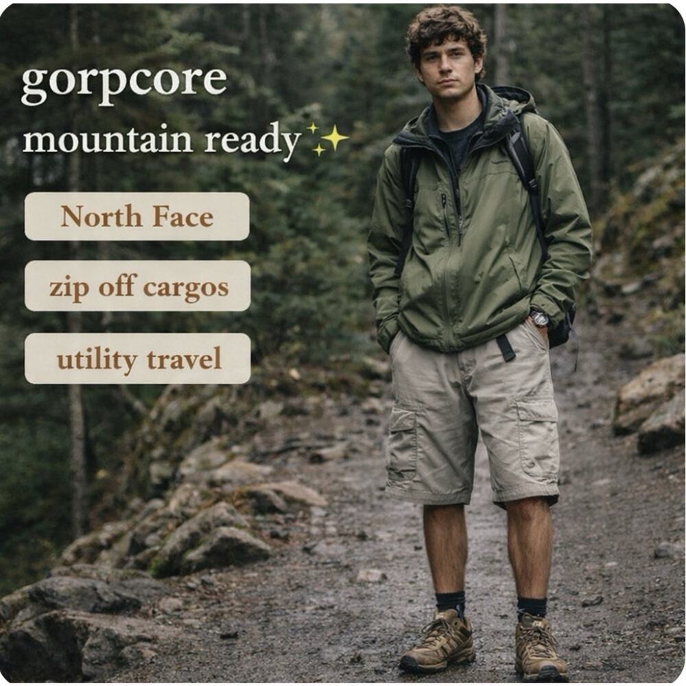 The North Face Convertible Hiking Pant XL Zip Off Cargo Gorpcore Outdoor Travel - Picture 2 of 11